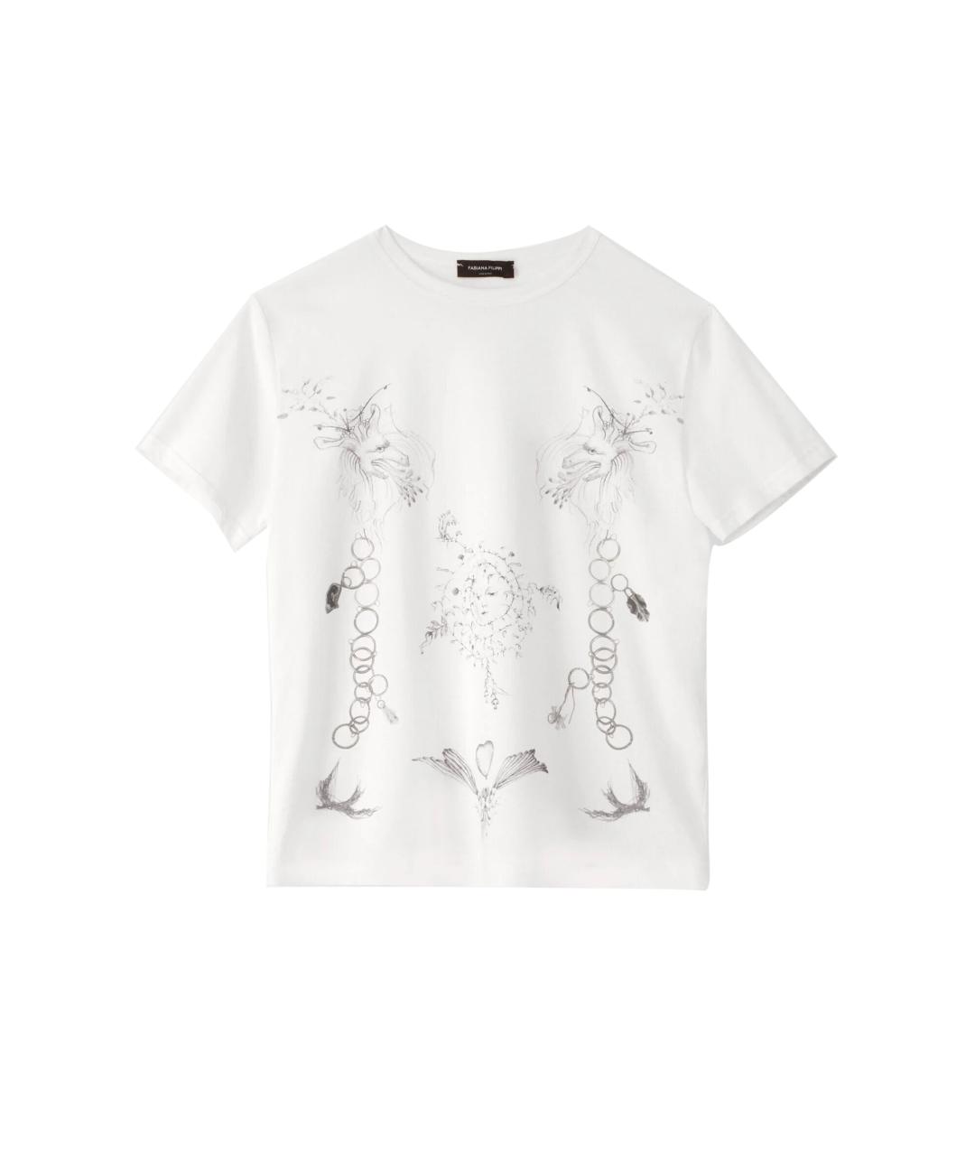 FABIANA FILIPPI Белая хлопковая футболка, фото 1