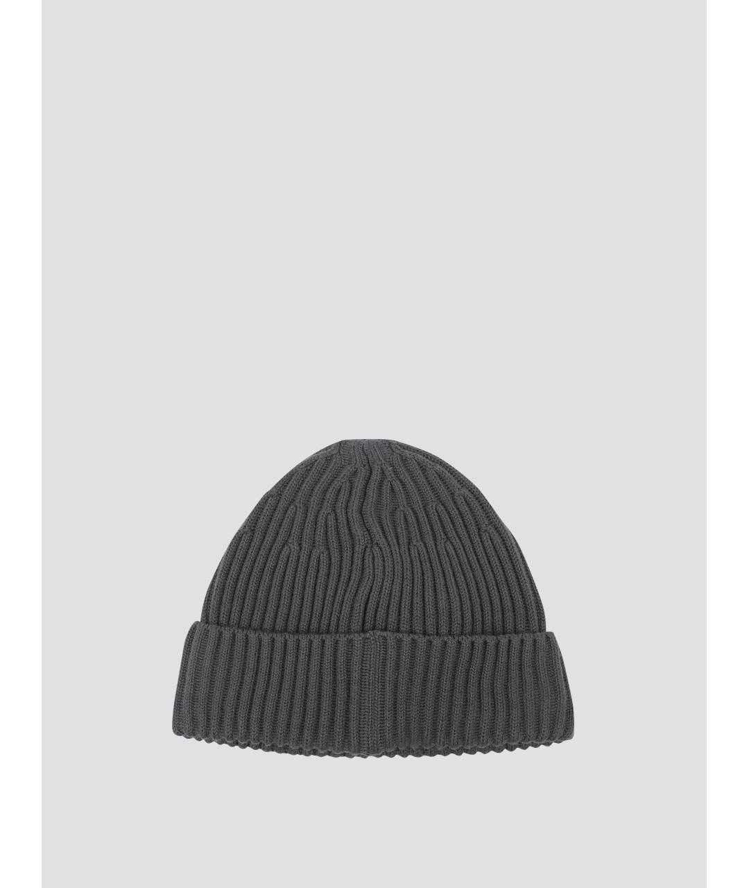 STONE ISLAND Серая шерстяная шапка, фото 2