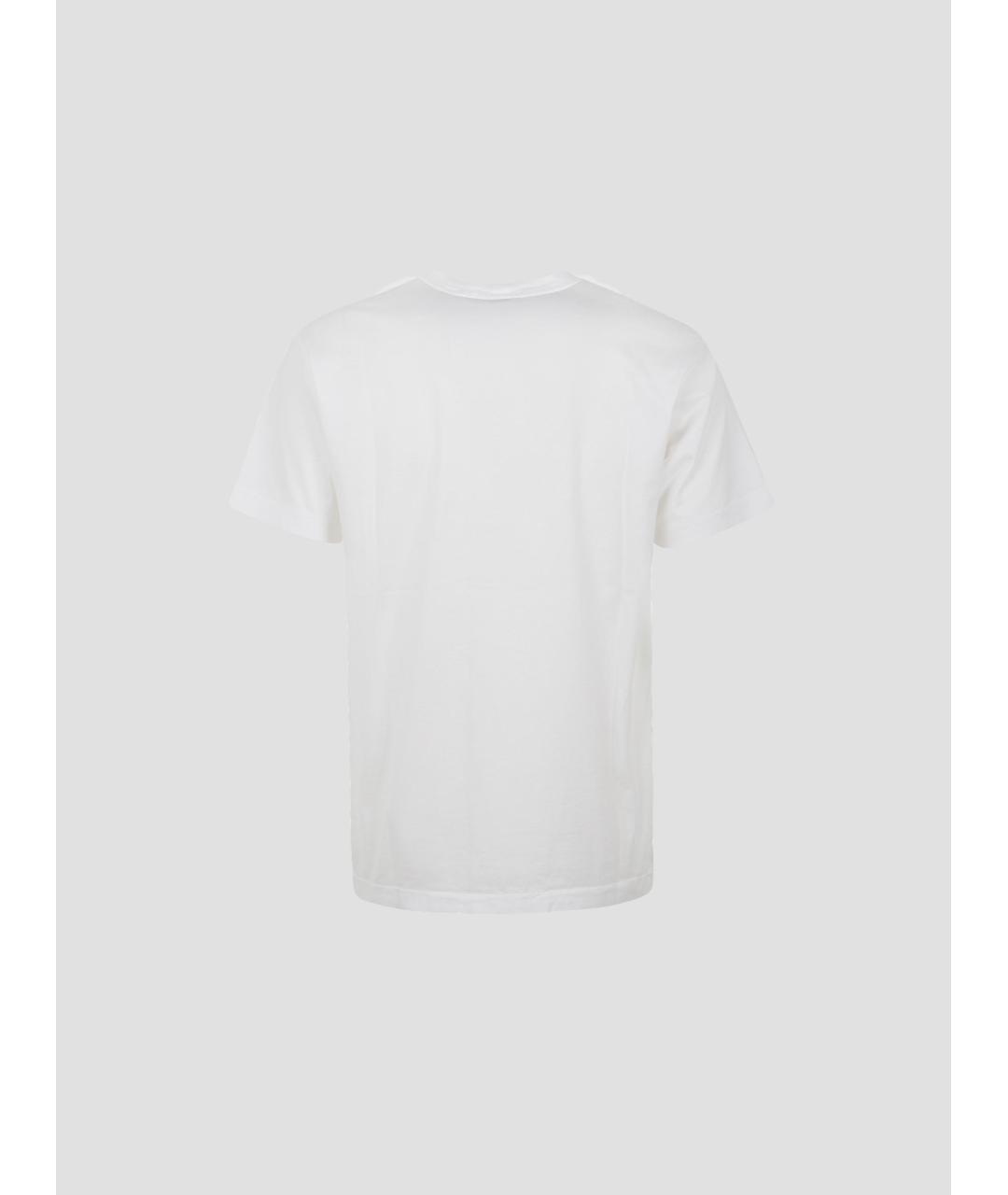 STONE ISLAND Белая хлопковая футболка, фото 3