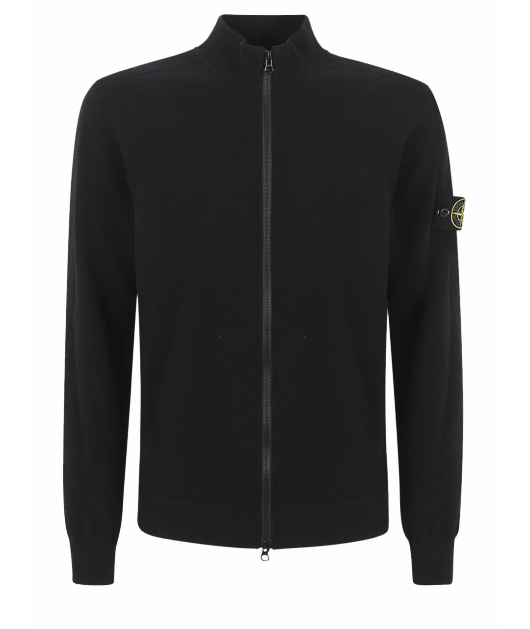 STONE ISLAND Черный шерстяной джемпер / свитер, фото 1