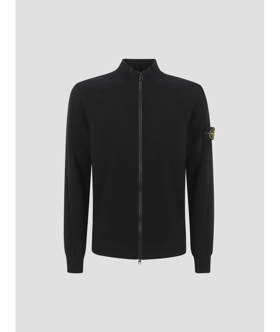 STONE ISLAND Черный шерстяной джемпер / свитер, фото 4