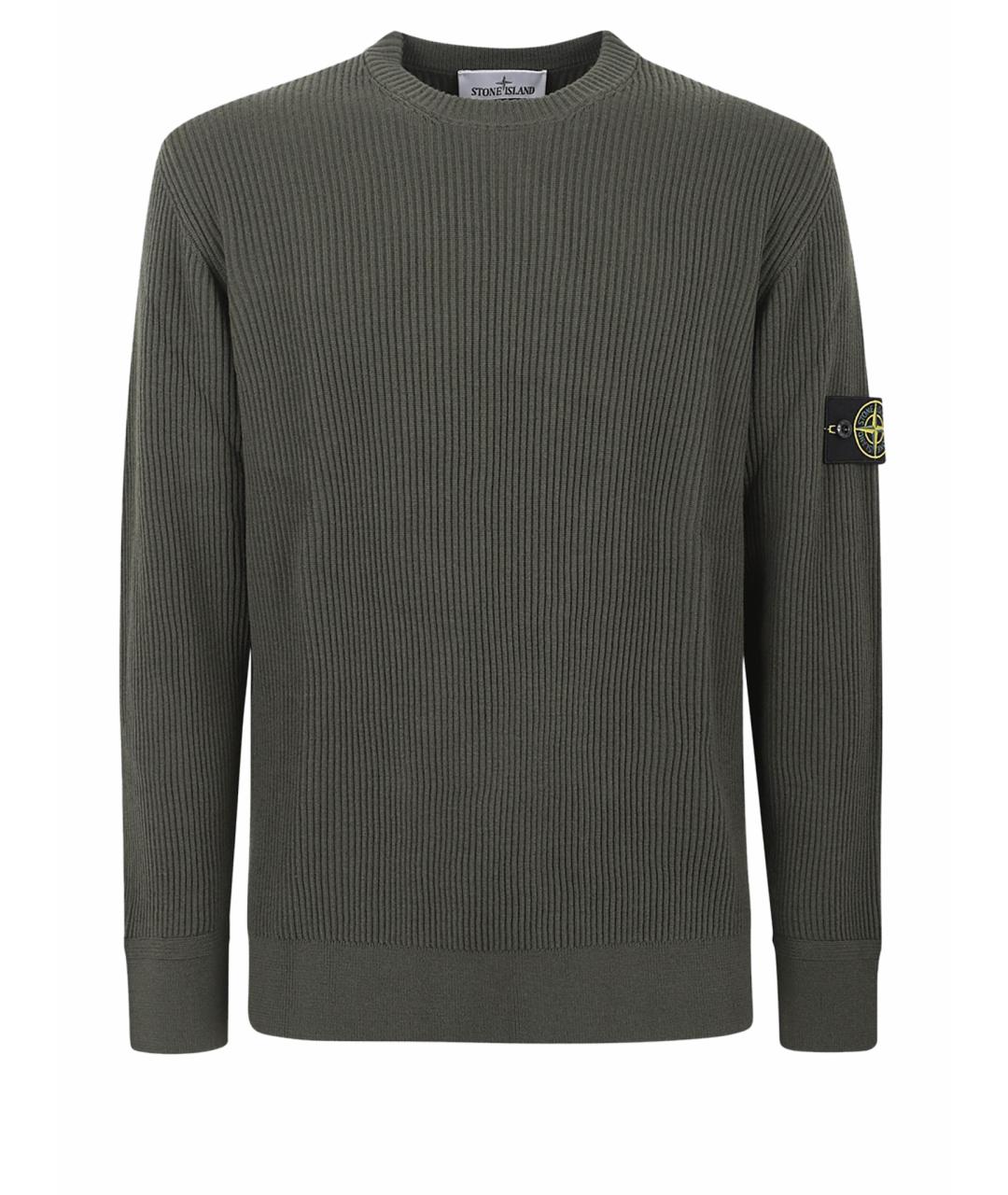 STONE ISLAND Хаки шерстяной джемпер / свитер, фото 1