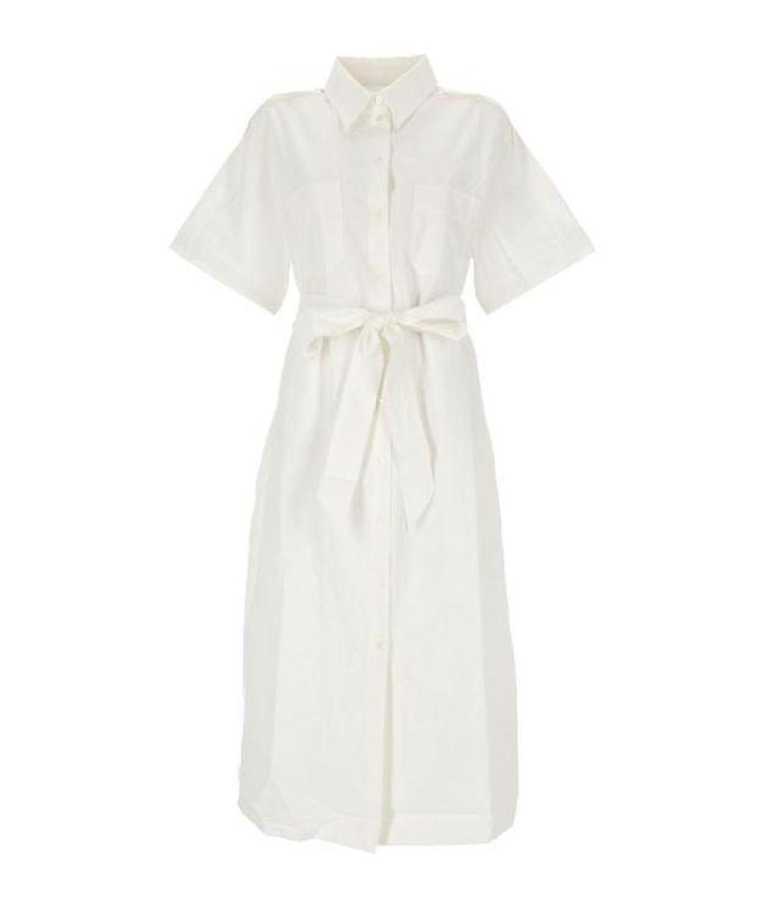 MAISON KITSUNE Белое полиэстеровое повседневное платье, фото 1