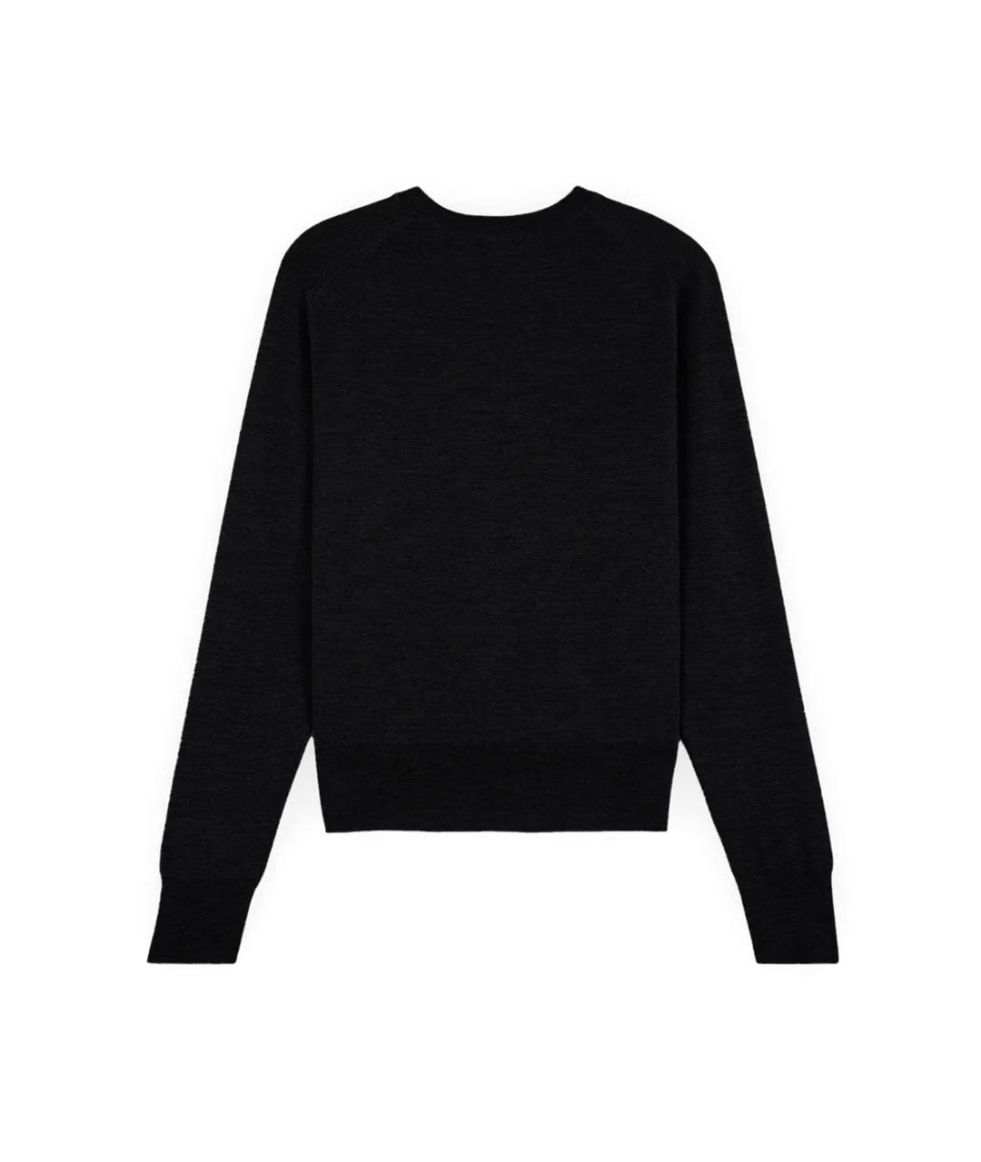 MAISON KITSUNE Черный шерстяной джемпер / свитер, фото 2