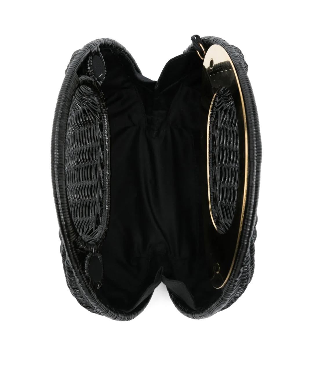 SACAI Черная пелетеная сумка с короткими ручками, фото 3
