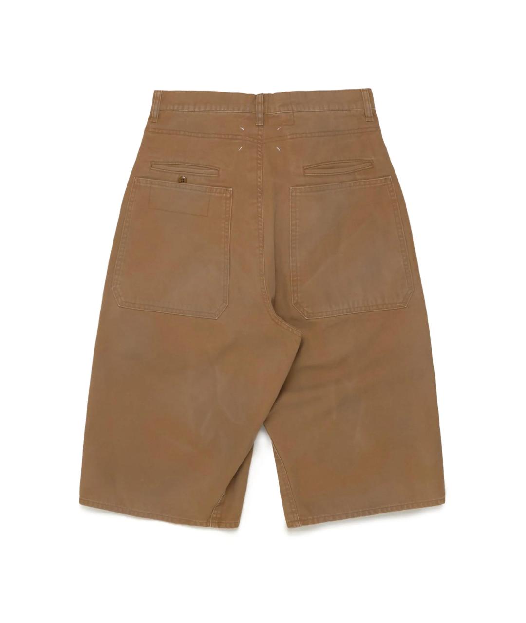 MAISON MARGIELA Бежевые хлопковые шорты, фото 2