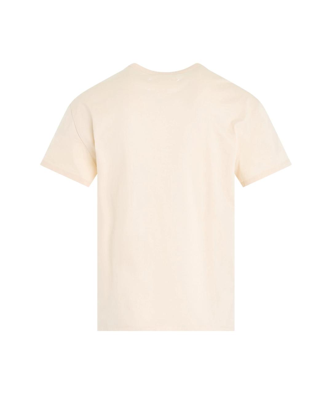 MAISON MARGIELA Бежевая хлопковая футболка, фото 2