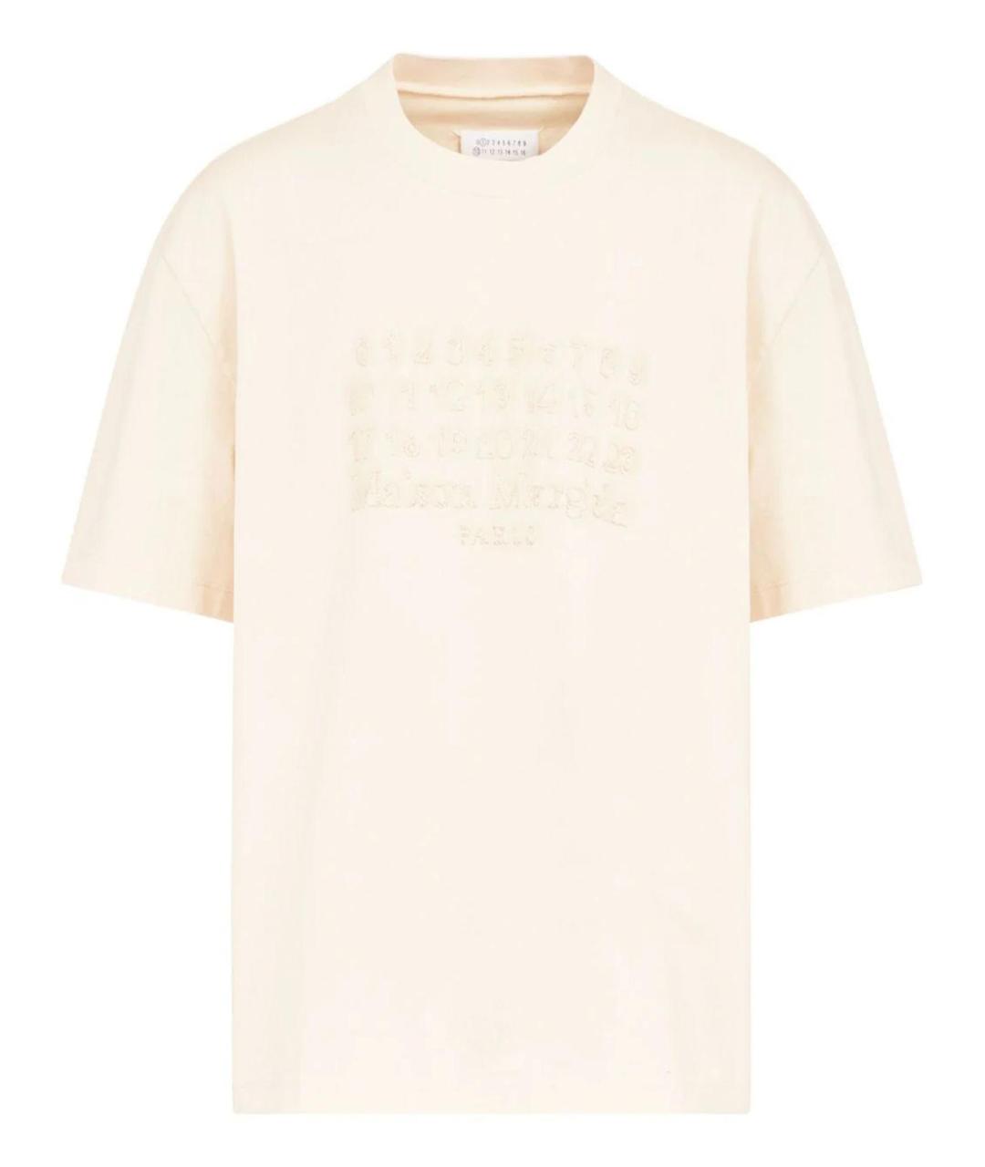 MAISON MARGIELA Бежевая хлопковая футболка, фото 1