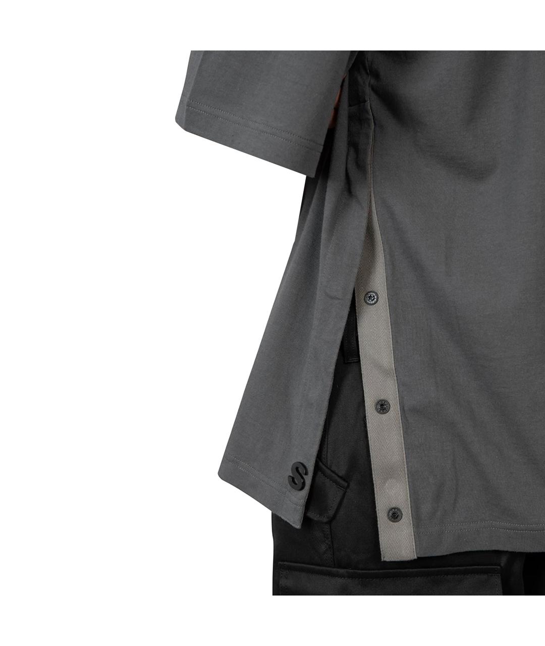 SACAI Серая хлопковая футболка, фото 4