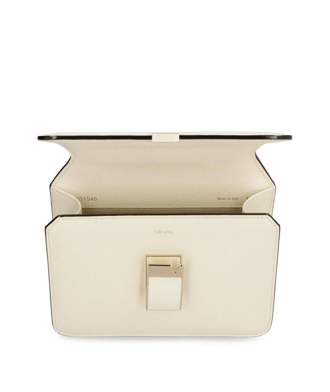 VALEXTRA Белая кожаная сумка через плечо, фото 4