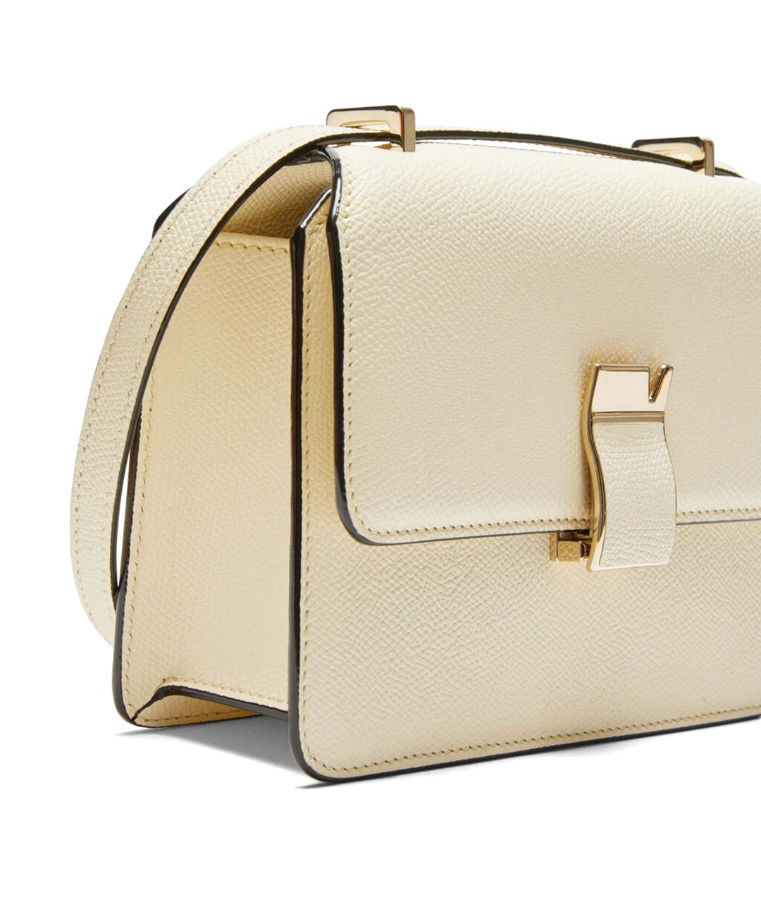 VALEXTRA Белая кожаная сумка через плечо, фото 2