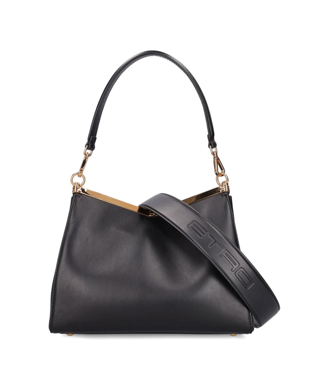 ETRO Черная кожаная сумка через плечо, фото 2