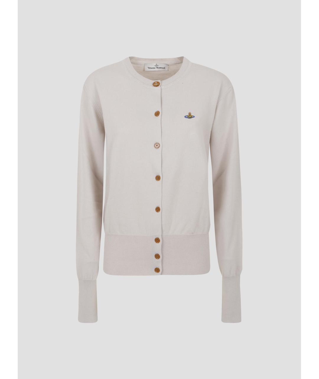 VIVIENNE WESTWOOD Белый хлопковый кардиган, фото 4