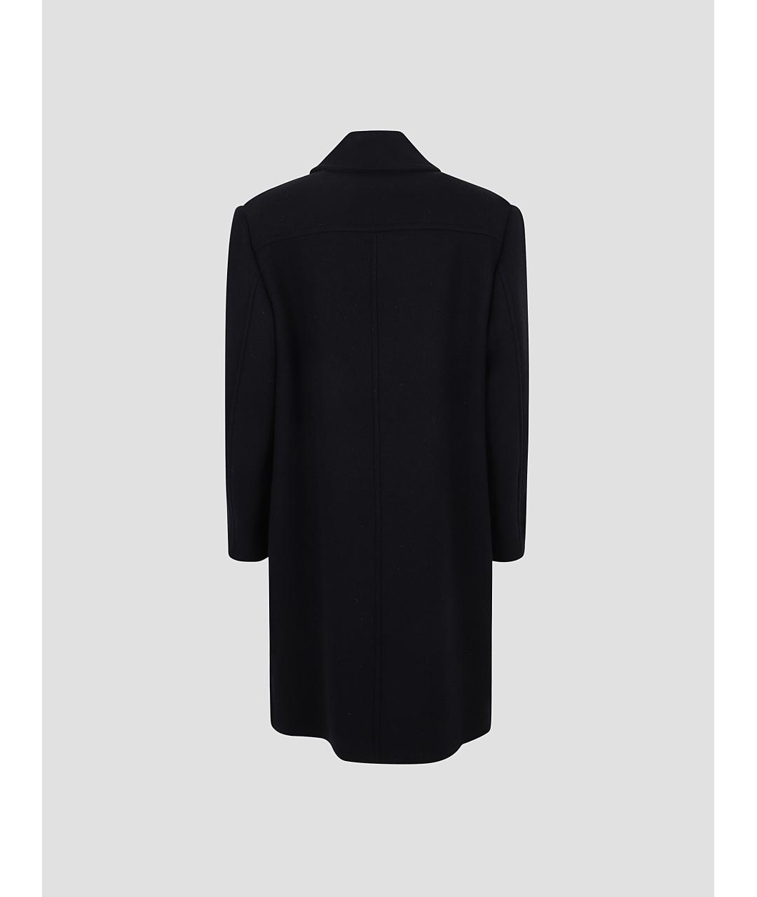 DRIES VAN NOTEN Темно-синее шерстяное пальто, фото 2