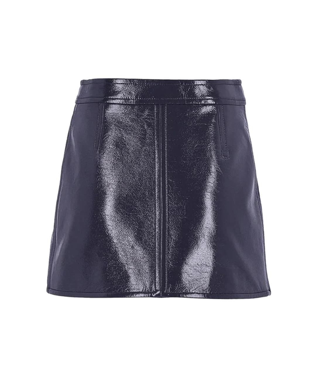 COURREGES Темно-синяя хлопковая юбка мини, фото 2