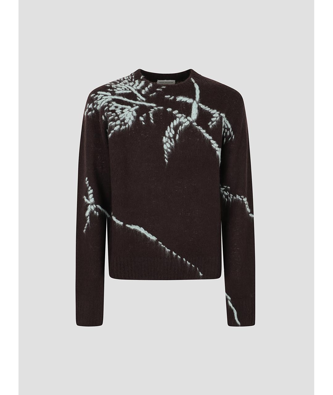DRIES VAN NOTEN Коричневый шерстяной джемпер / свитер, фото 4