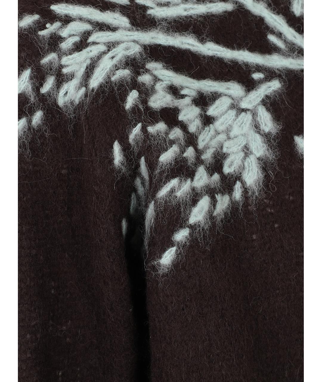 DRIES VAN NOTEN Коричневый шерстяной джемпер / свитер, фото 3