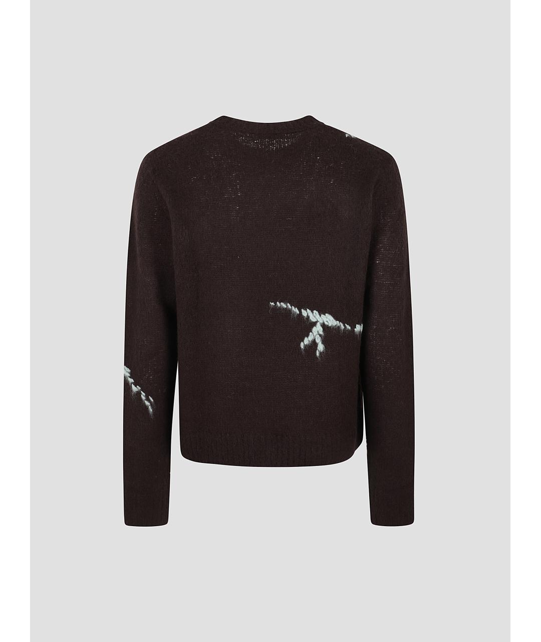 DRIES VAN NOTEN Коричневый шерстяной джемпер / свитер, фото 2