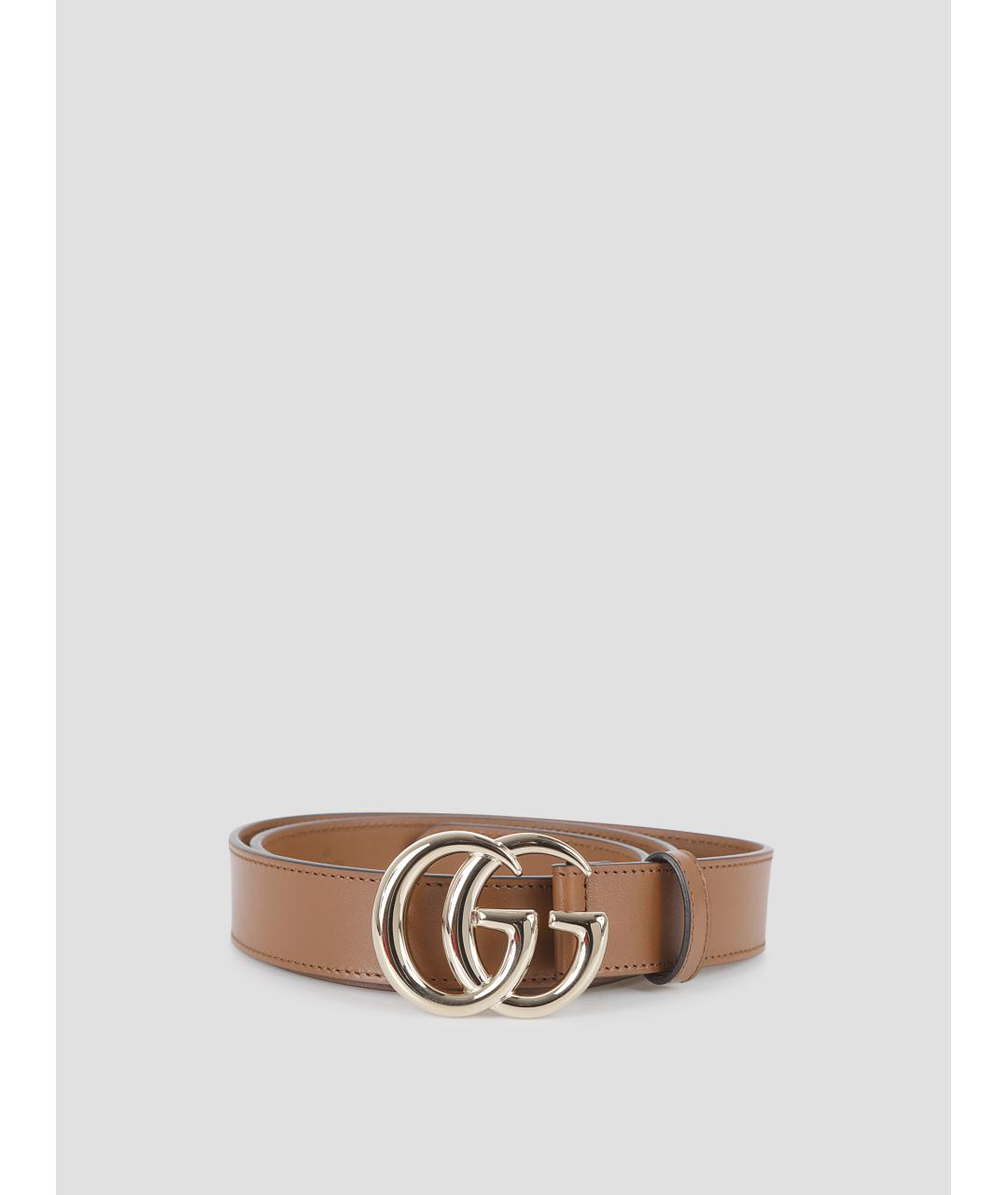 GUCCI Бежевый кожаный ремень, фото 3