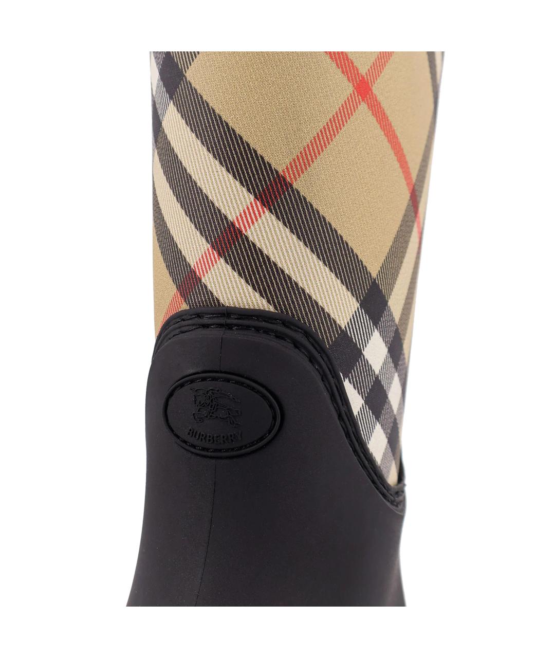 BURBERRY Черные резиновые сапоги, фото 3