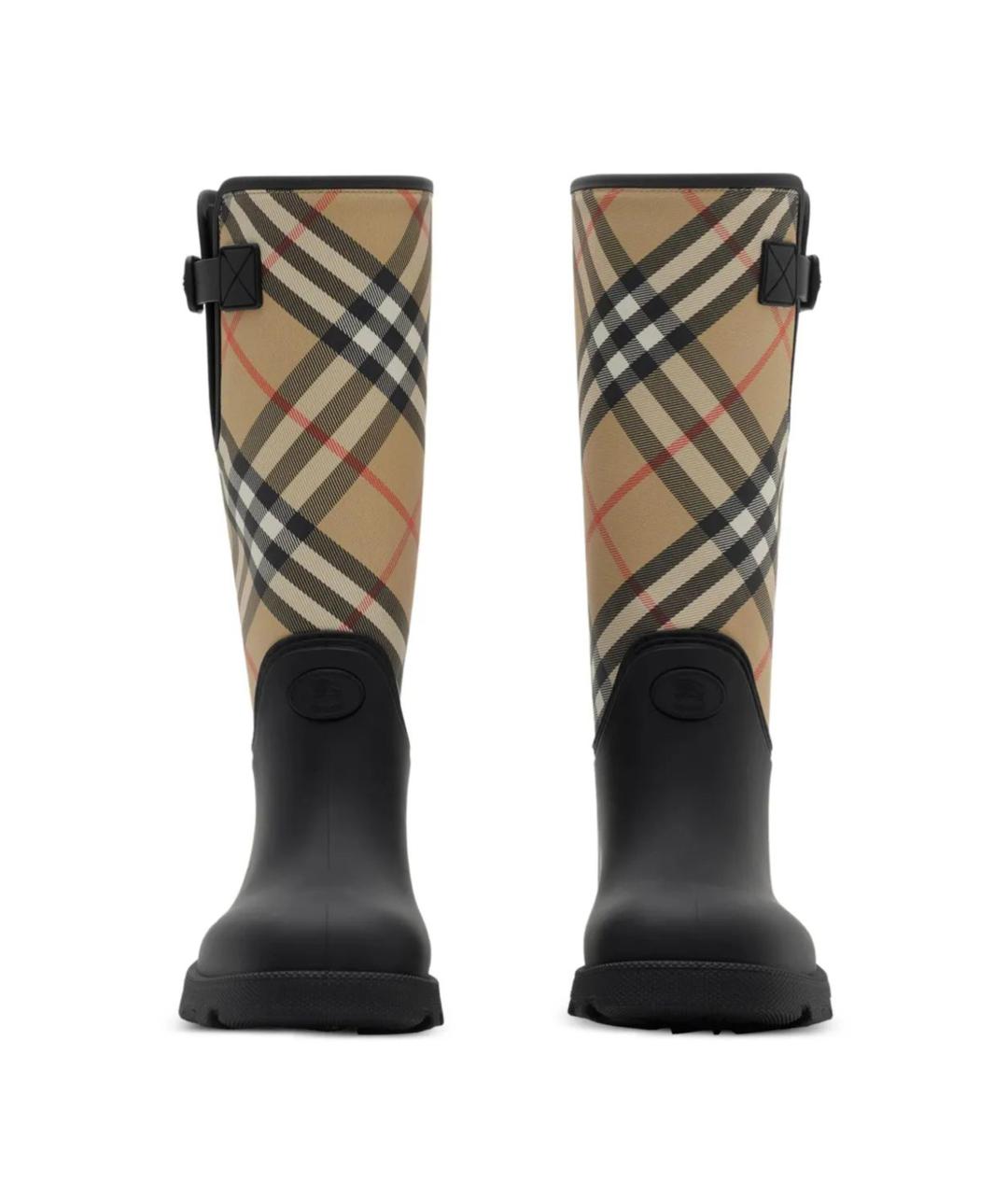 BURBERRY Черные резиновые сапоги, фото 2