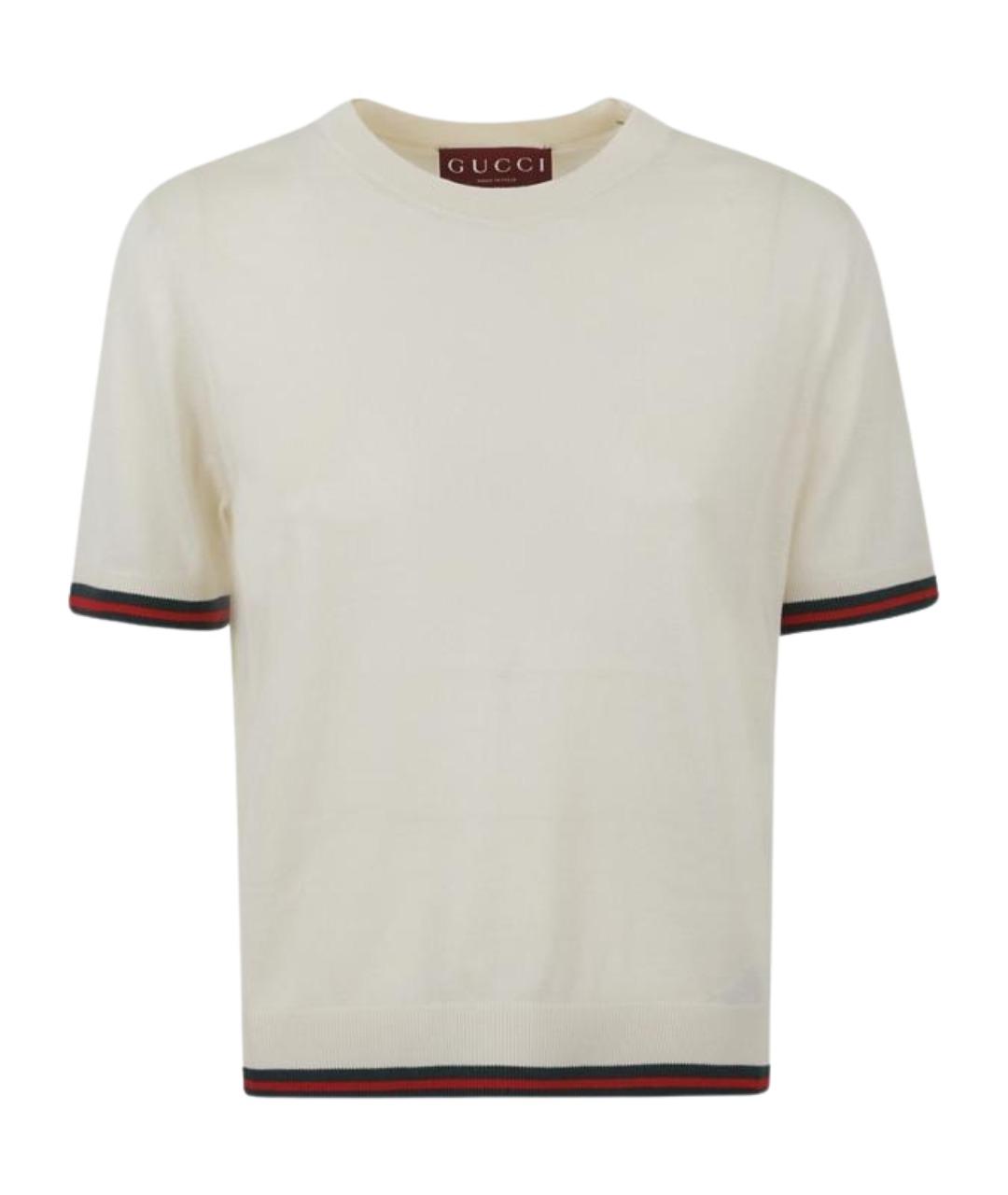 GUCCI Белый кашемировый джемпер / свитер, фото 1