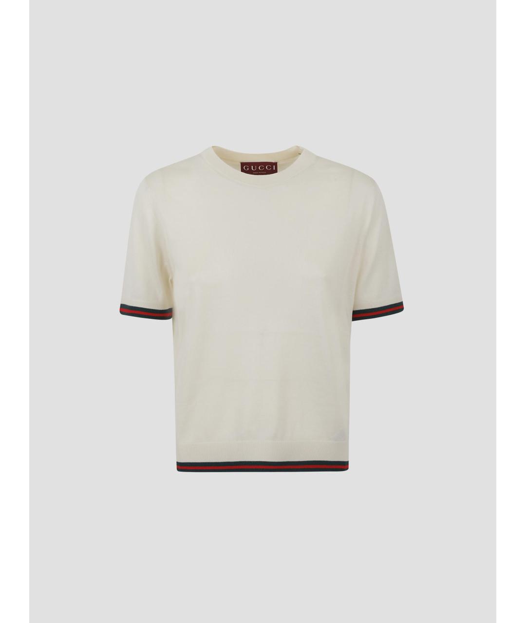 GUCCI Белый кашемировый джемпер / свитер, фото 4