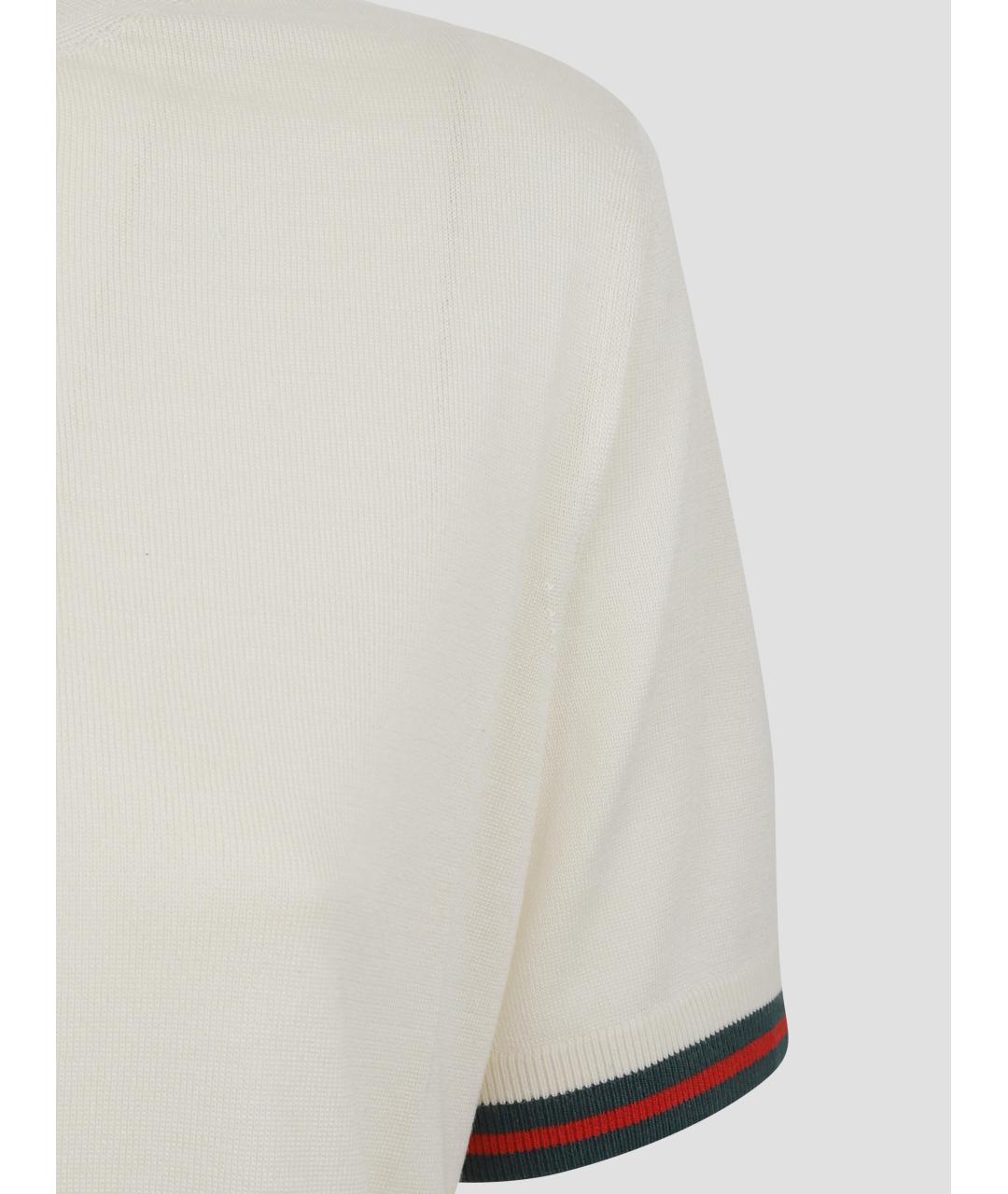 GUCCI Белый кашемировый джемпер / свитер, фото 3