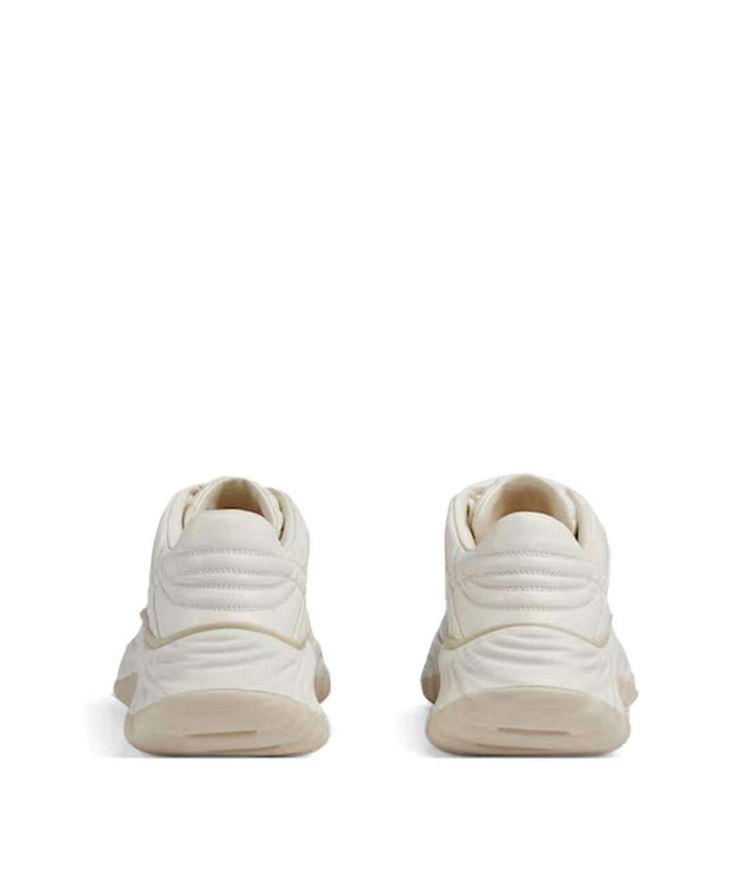 GUCCI Белые кожаные кроссовки, фото 3