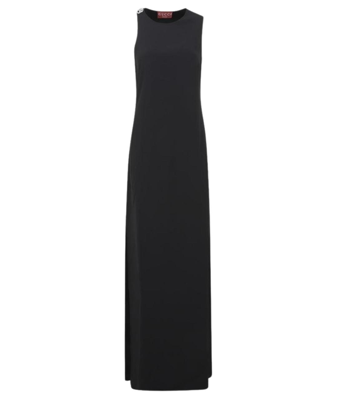 GUCCI Черное ацетатное платье, фото 1