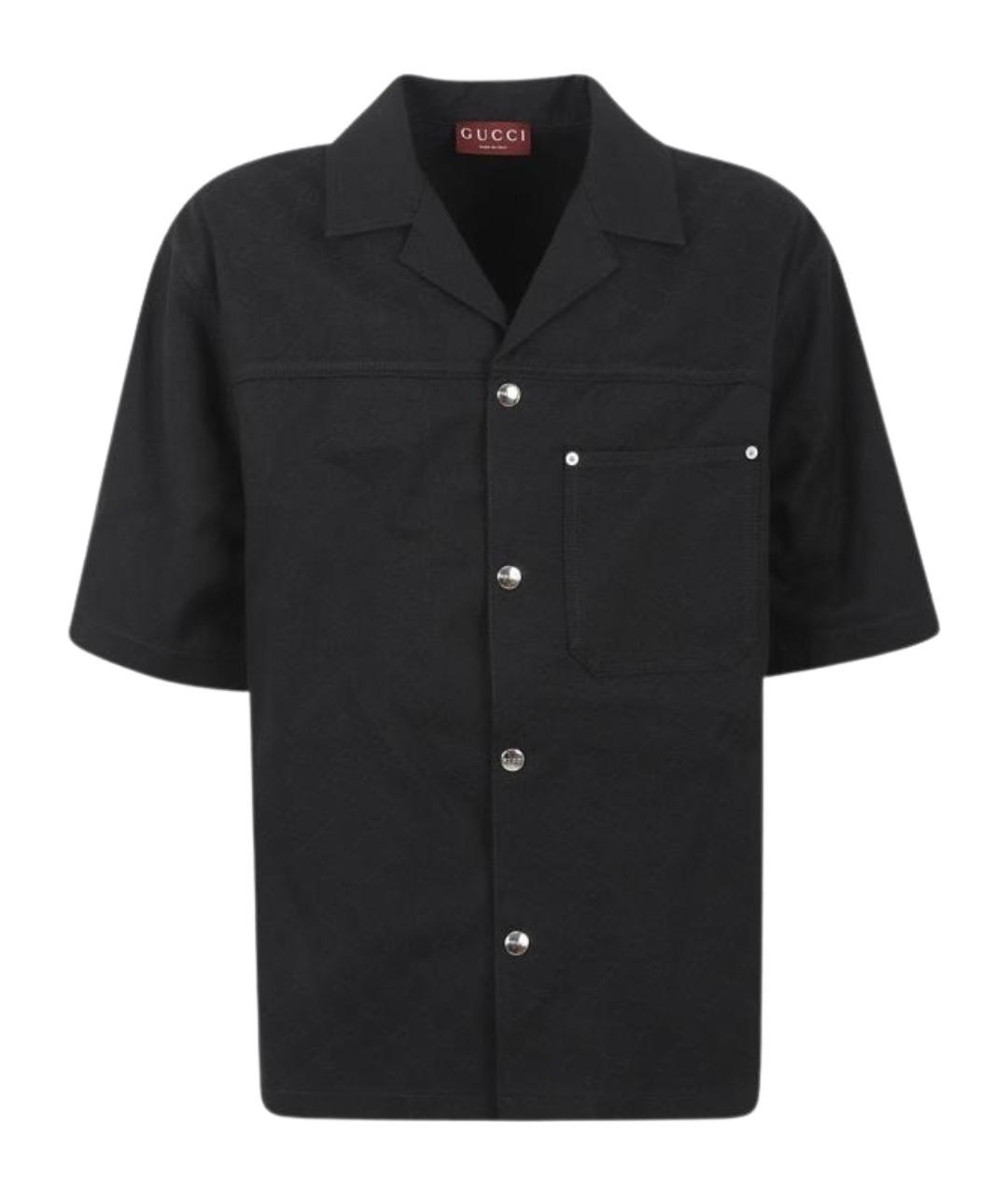 GUCCI Черная хлопковая кэжуал рубашка, фото 1