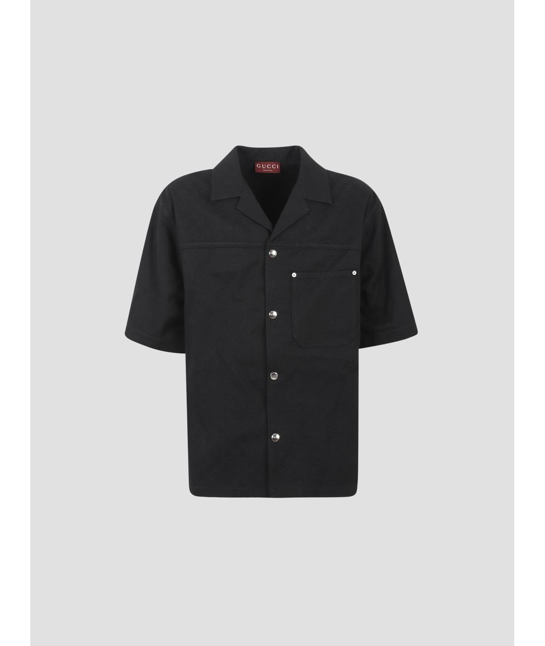 GUCCI Черная хлопковая кэжуал рубашка, фото 4