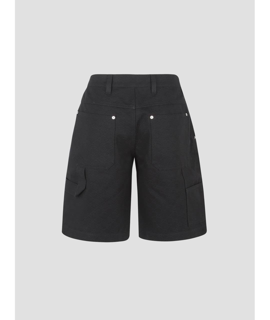 GUCCI Черные хлопковые шорты, фото 2
