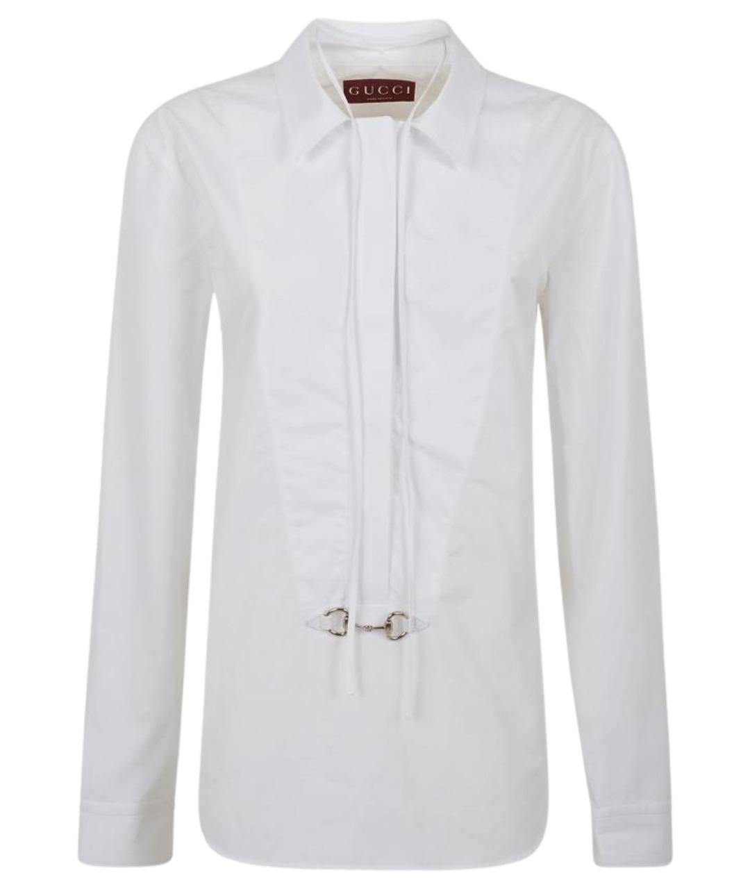 GUCCI Белая хлопковая рубашка, фото 1