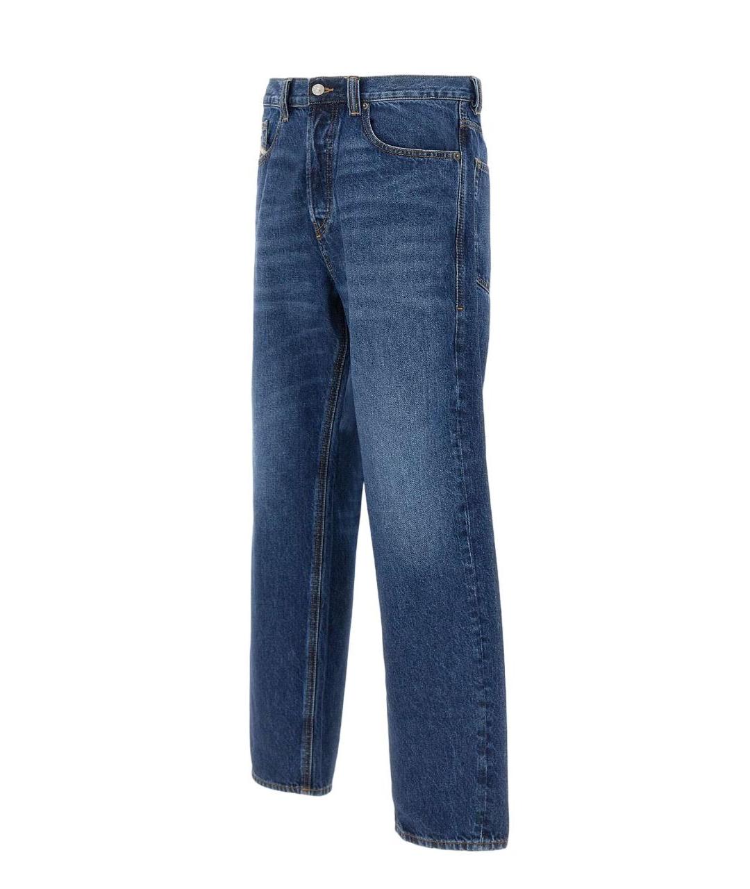 DIESEL Синие хлопковые прямые джинсы, фото 3