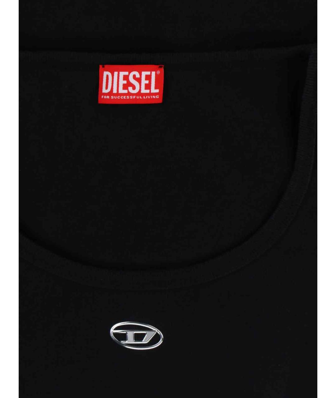 DIESEL Черный хлопковый джемпер / свитер, фото 3