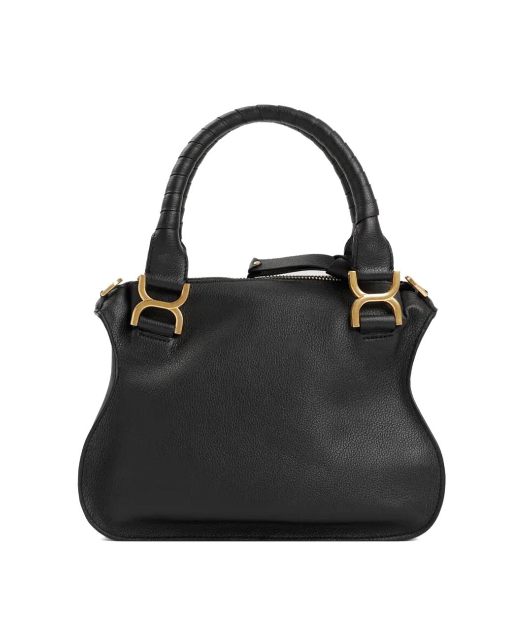 CHLOE Черная кожаная сумка тоут, фото 2