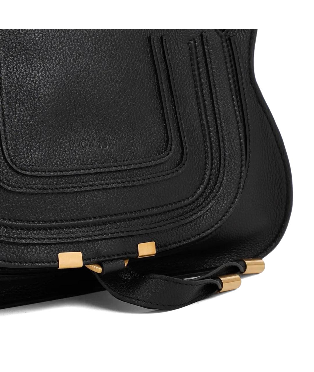 CHLOE Черная кожаная сумка тоут, фото 3