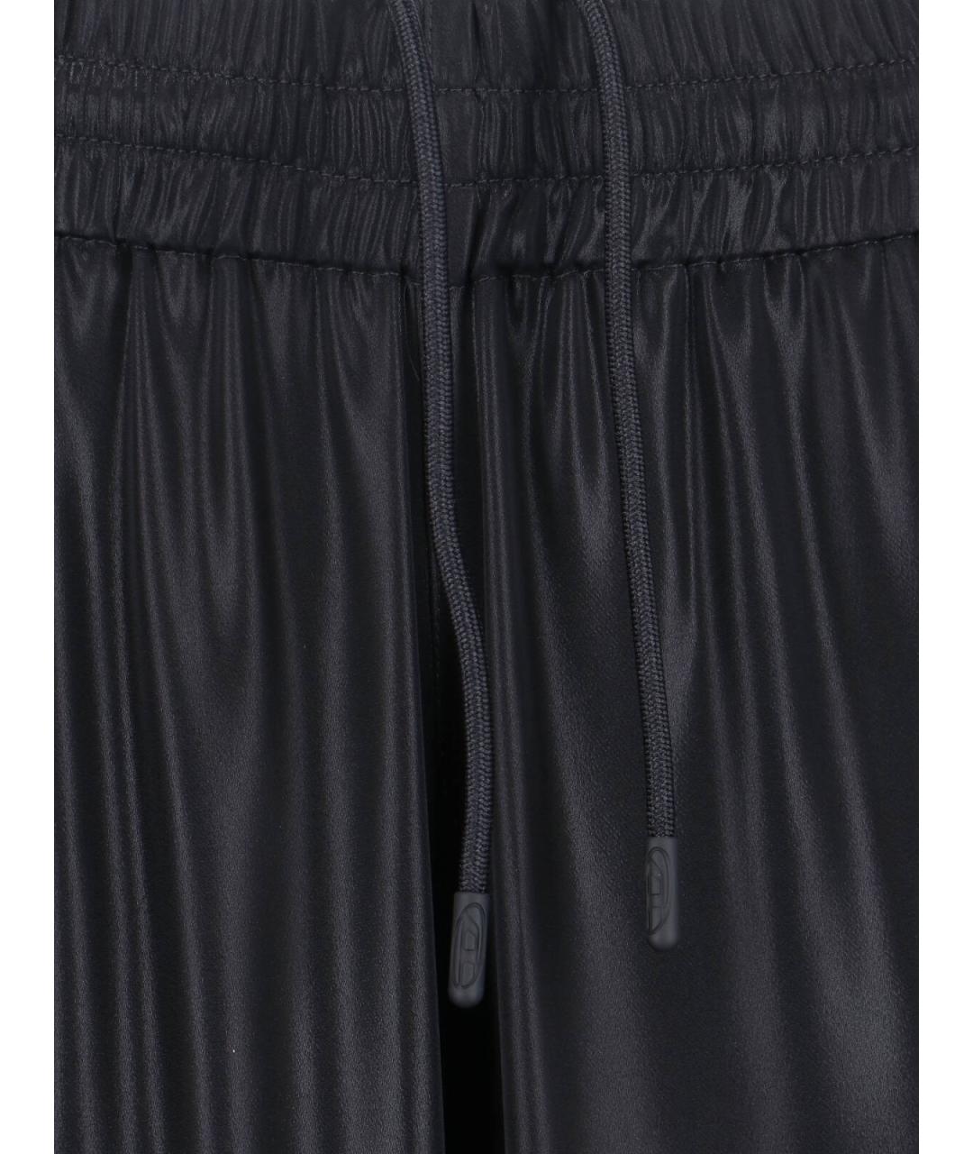 DIESEL Черные полиэстеровые прямые брюки, фото 5