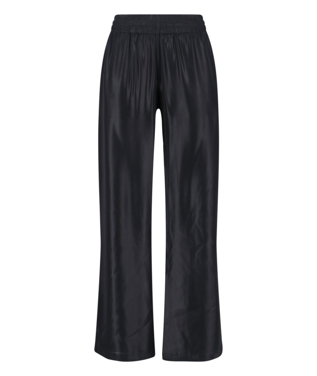 DIESEL Черные полиэстеровые прямые брюки, фото 1