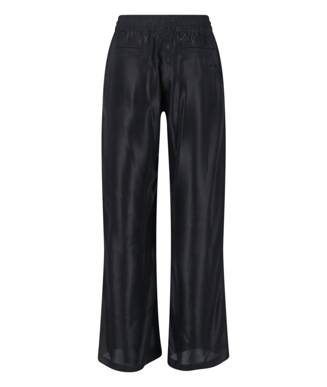 DIESEL Черные полиэстеровые прямые брюки, фото 2