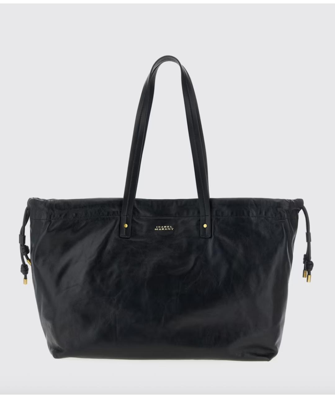 ISABEL MARANT Черная кожаная сумка тоут, фото 4