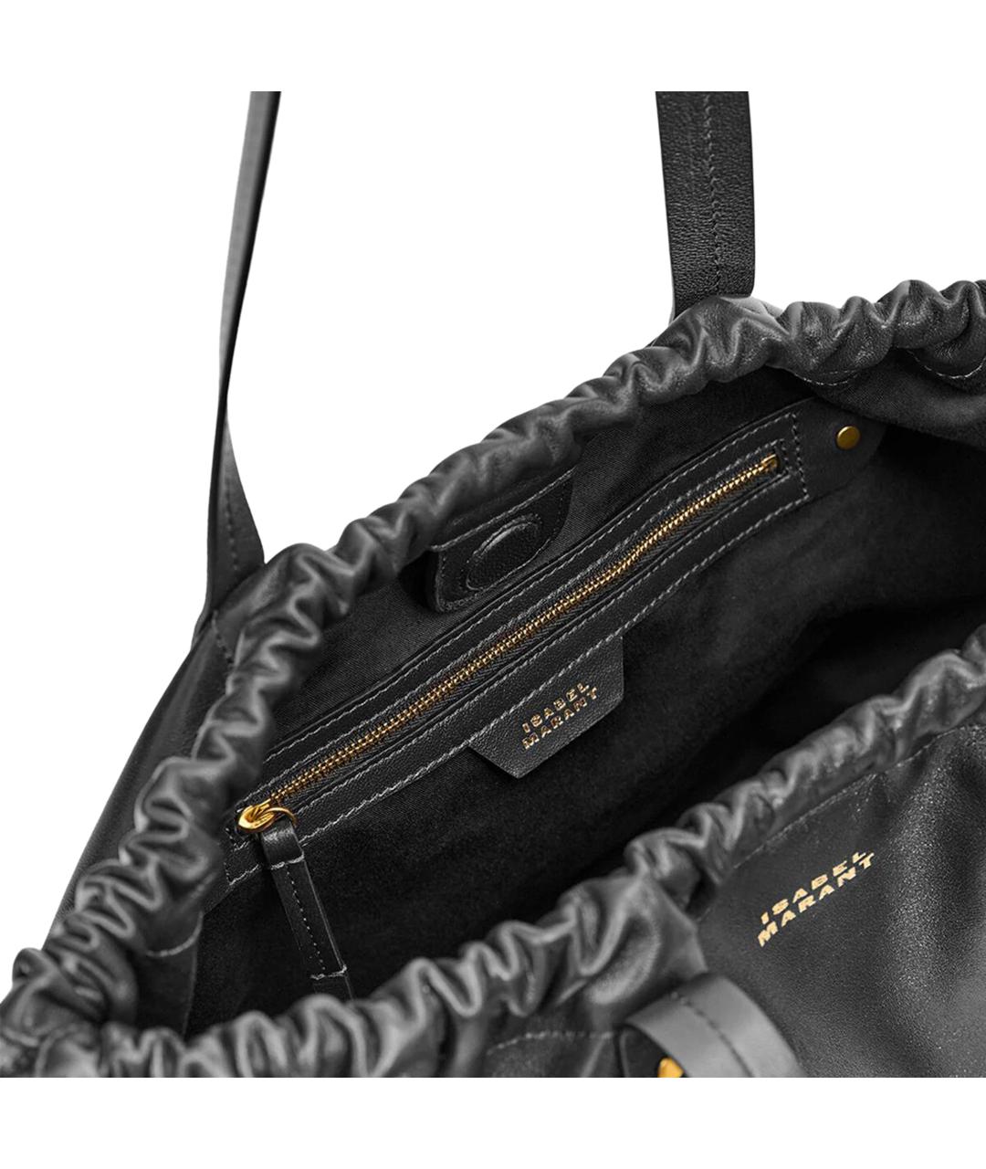 ISABEL MARANT Черная кожаная сумка тоут, фото 3