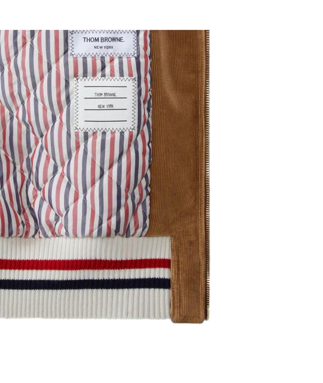 THOM BROWNE Коричневая хлопковая куртка, фото 2