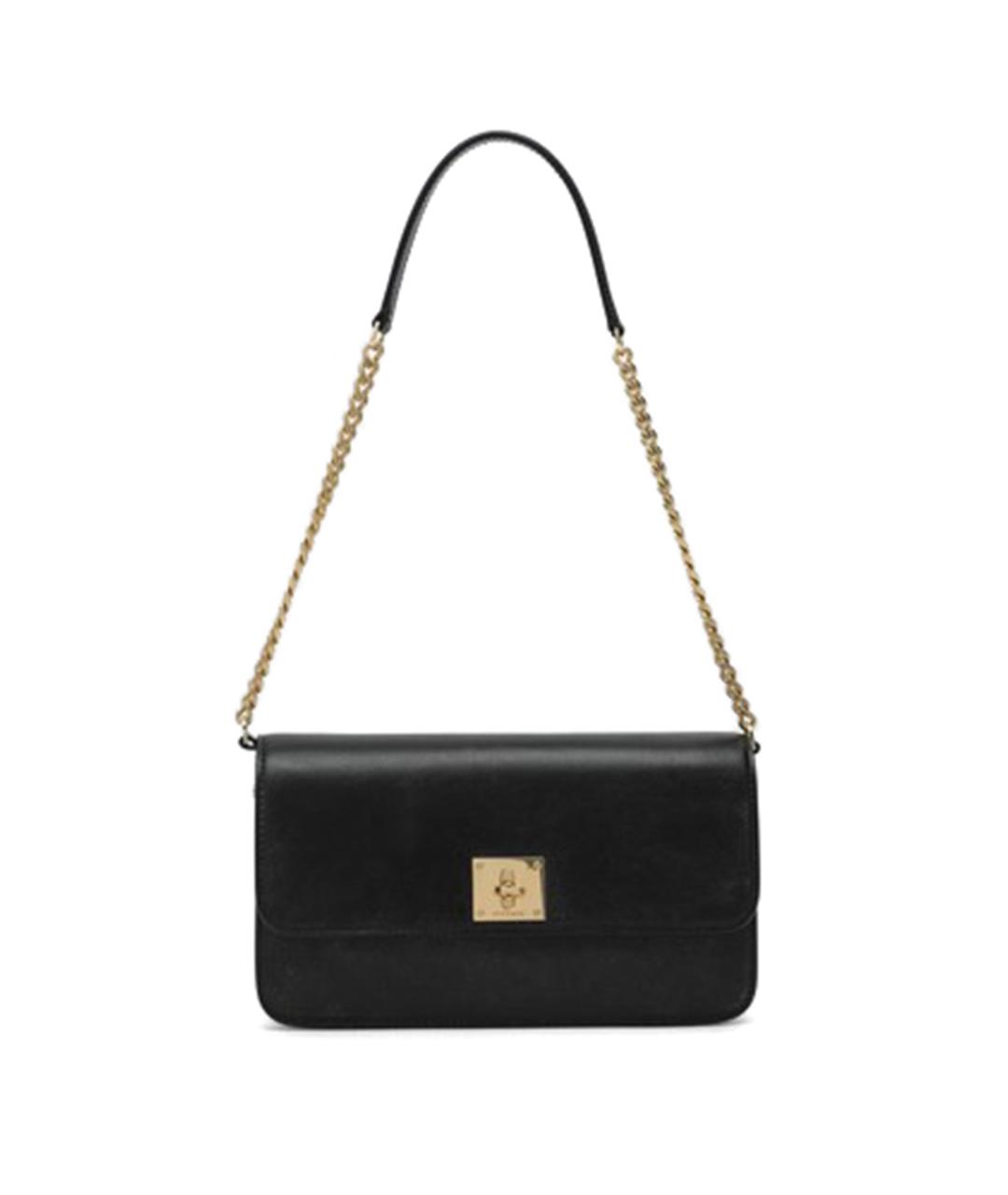 GOLDEN GOOSE DELUXE BRAND Черная кожаная сумка через плечо, фото 3