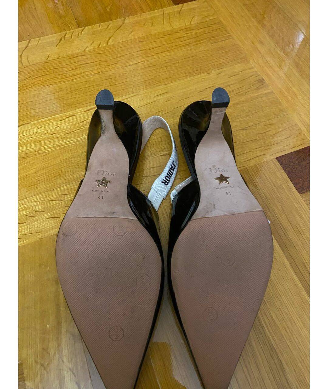 CHRISTIAN DIOR Черные туфли из лакированной кожи, фото 4