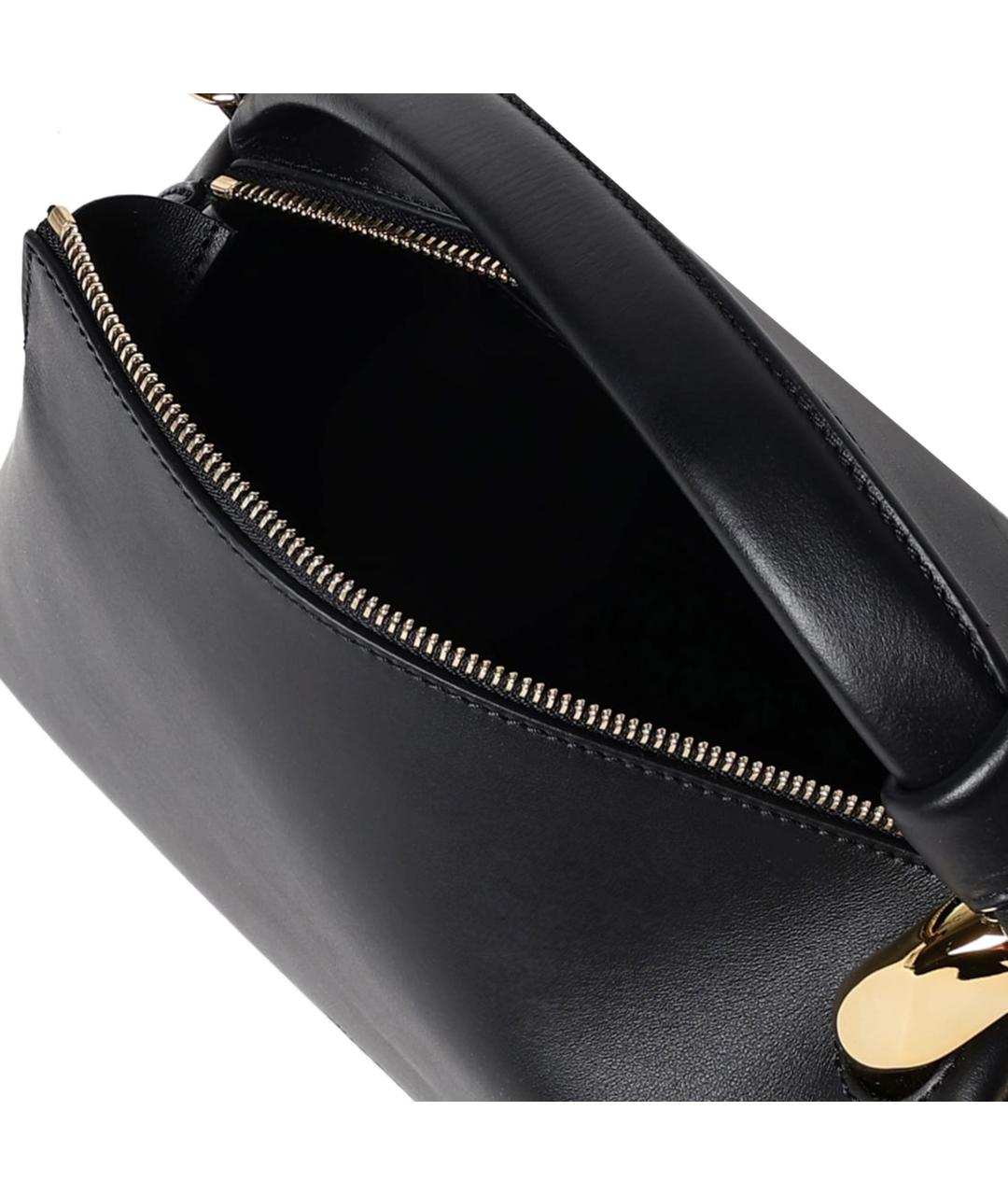 J.W.ANDERSON Черная кожаная сумка через плечо, фото 3
