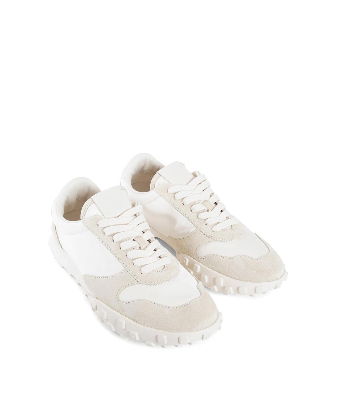 JIL SANDER Бежевые синтетические низкие кроссовки / кеды, фото 2