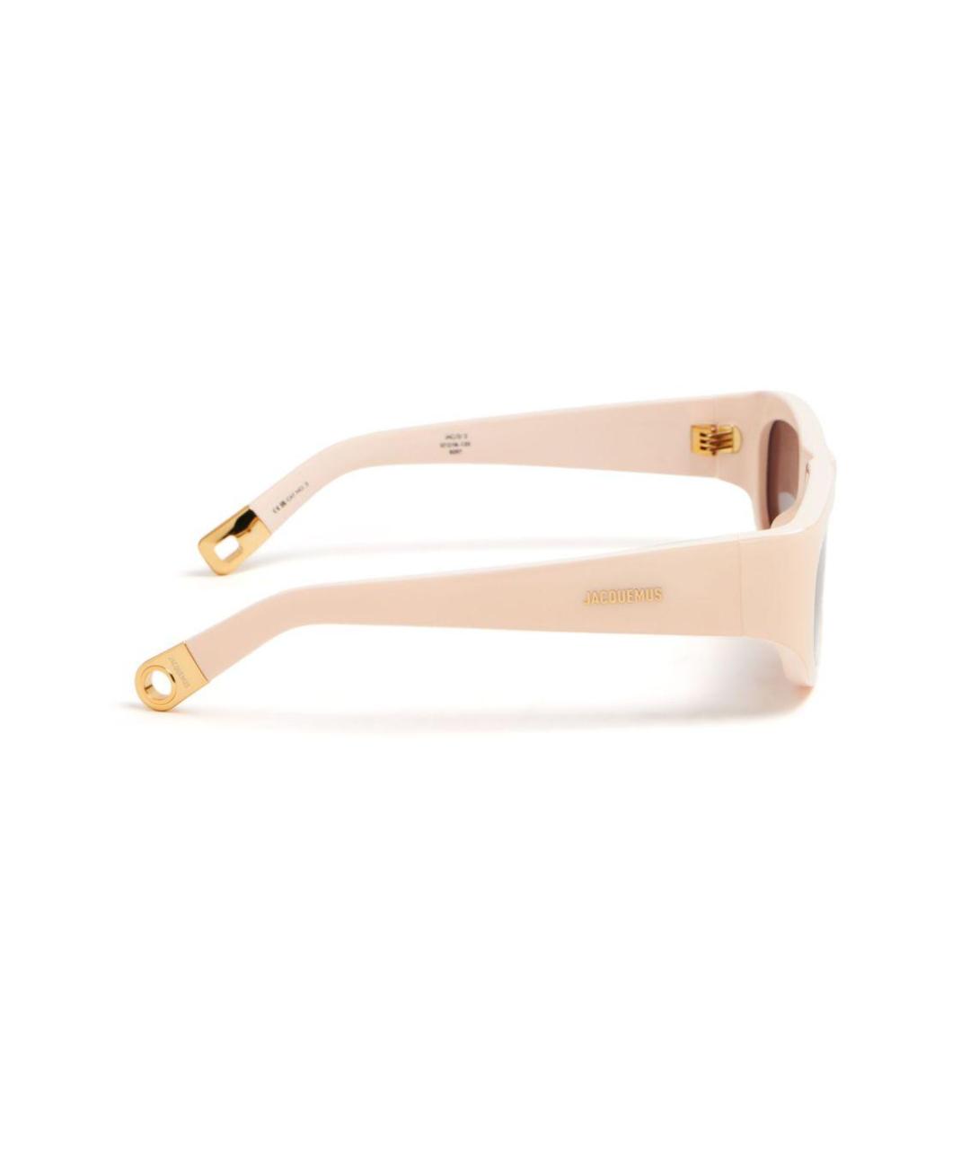 LINDA FARROW Бежевые пластиковые солнцезащитные очки, фото 2