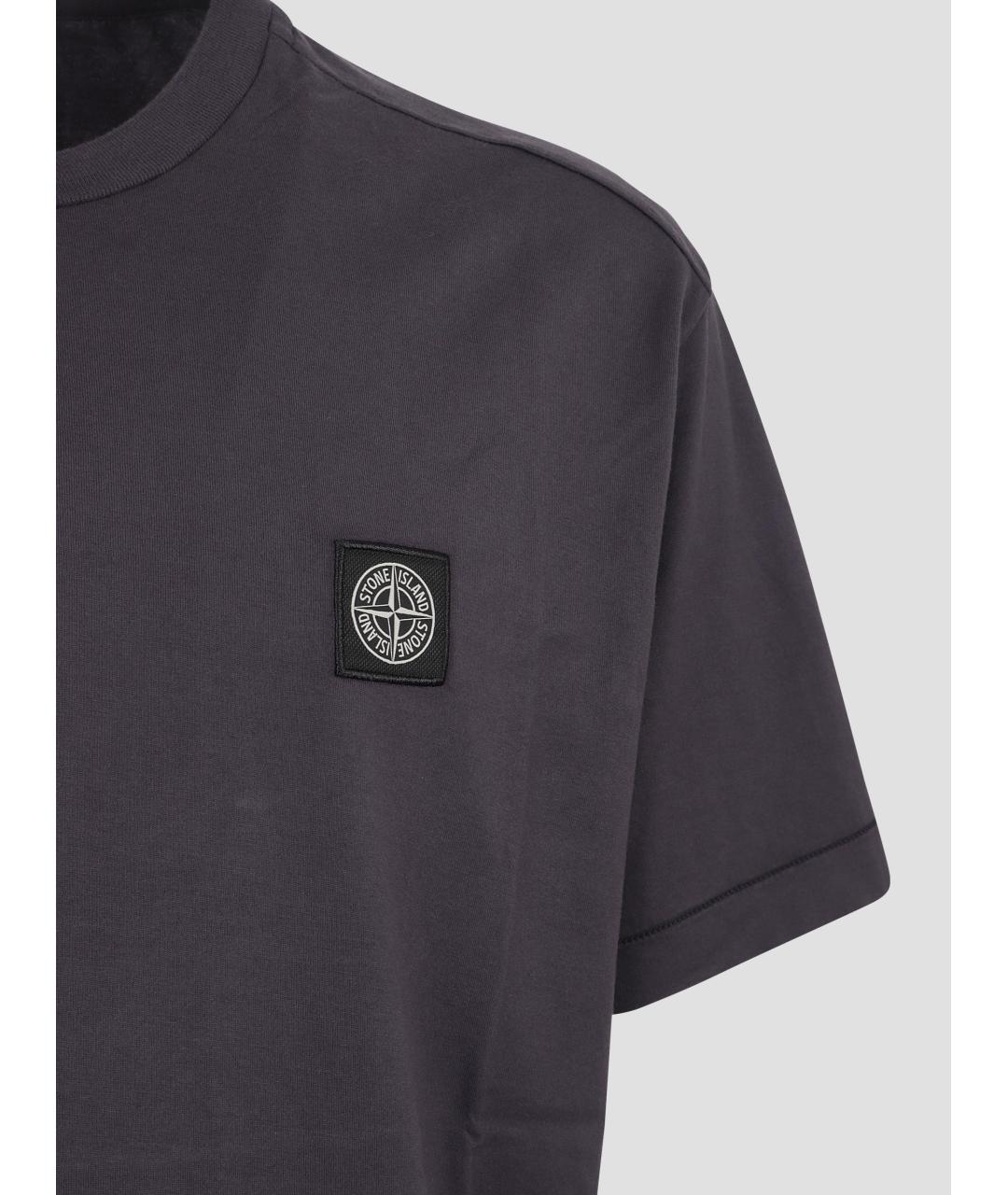 STONE ISLAND Хлопковая футболка, фото 3